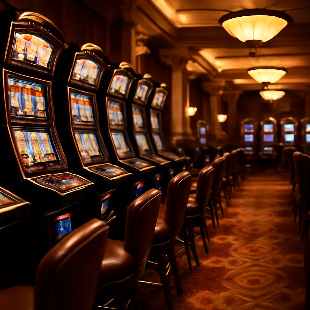 Casino interior atmosphere EmuCasino login